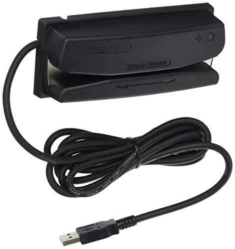 Image of ID Tech Omni Magnetic Card Reader – Magnetic Card Reader (USB/PS/2 Black 65 mA, 5 V, 52 x 50 x 35 mm, 635 g; 1.83 m; 0 – 55 °C)