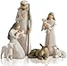 Sobeta Belén Navidad con Figuras, Figuras Belén Resina, Nacimiento Belen Navidad,Navidad Moderno con Figuras, Juego Figuras Belén Resina, Figuras Navidad, Nacimiento Sagrada Familia, Decoración(Juego
