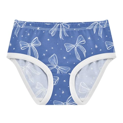 Wusikd Bows Ribbons White Girls' Underwear Cotton Girls Briefs Soft Toddler Underwear 2T