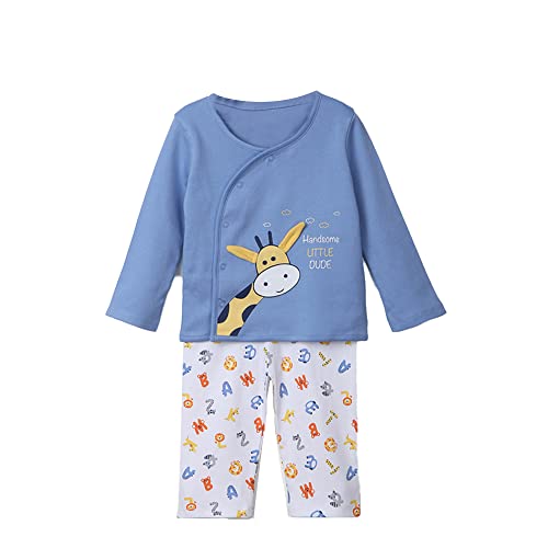 Image of Karrot by Shoppers Stop Printed Cotton Regular Fit Infant Boy's Top & Bottom Set