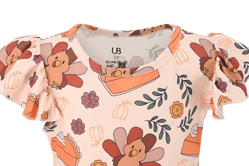 Image of Unique Baby Girls' Short Sleeve Everyday Printed Dresses for Kid and Toddler, Sizes 2T-12Y