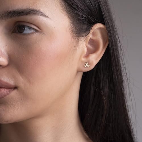 EVAYA 14K Gold Heart Design Screw Back Stud Earrings for Women4