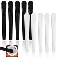 Molain Kosmetikspatel, 10pcs Spatel Kosmetik, Maske Spatel Plastikspatel Plastik Kleine Spatel Cremespatel Mini Kosmetikspatel zum Mischen und Probenahme (Schwarz+weiß)