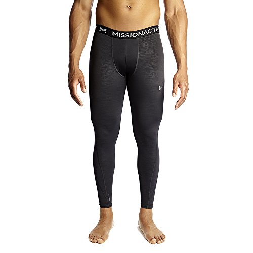 Mission Men's VaporActive Base Layer Tights, Black, XX-Large