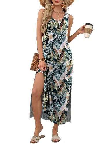 WIHOLL Maxi Dress Summer Dresses 2026 Beach Vacation Clothes Sleeveless Sundresses with Pockets Boho S-3XL - Image 5