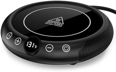 Mug Warmer, 36W Coffee Cup Warmer for Desk with Temperature Display 8-Temp Settings Controlled Heating Coffee Candle Warmer Plate for Beverage Gifts Accessories for Women Men