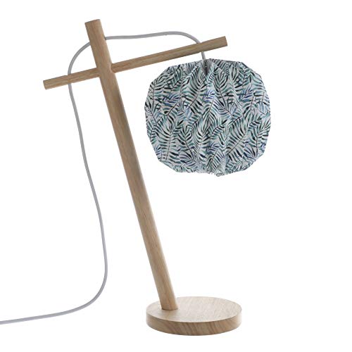 LUSSIOL 233869 Lampes Table et Chevet, Bois, Vert, Bleu