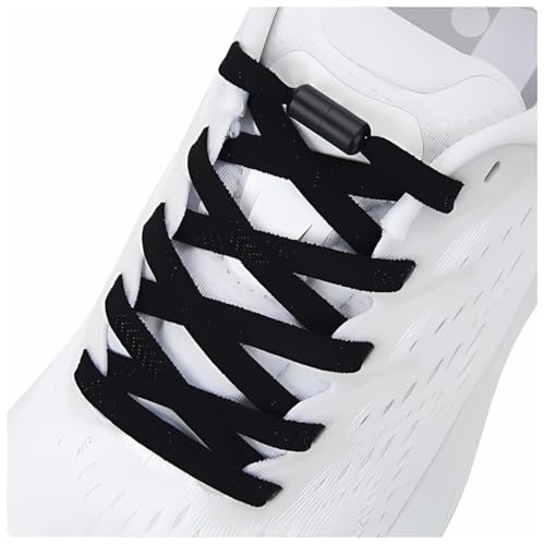 Cadarço Elastico de Tenis - Cadarços Elásticos Sem Amarração Para Sapatos Adultos e Infantis Modelo Tradicional e Resistente Compativel Com Diversas Marcas Slip-on all star cadarço preto