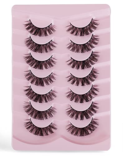 Onlyall Mink False Eyelashes - Natural Wispy Soft Faux Mink Lashes - Fluffy False Lashes SK-1