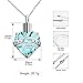 XIUDA Crystal Urn Necklace for Human Ashes Heart Birthstone Memorial Cremation Jewelry Ash Necklace for Women