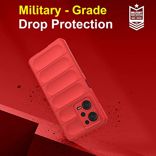 Image of Amazon Brand - Solimo Back Case Cover for Mi Redmi Note 12 Pro 5G | Compatible for Mi Redmi Note 12 Pro 5G Back Case Cover | Matte Case | Liquid Silicon Magic Case with Camera Protection | Red