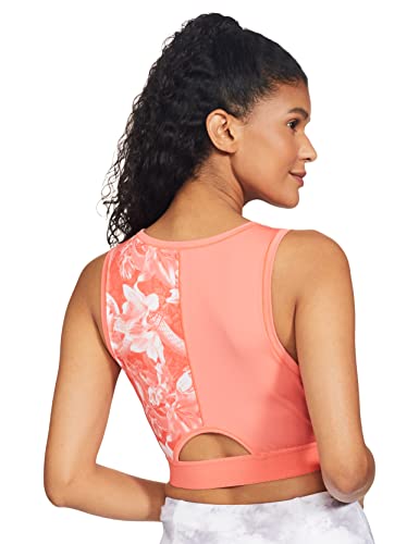 Image of Puma Women's' Printed Regular T-Shirt (52024324 Georgia Peach-Fiery Coral-Floral Print XL)