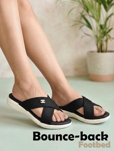 Image of BLISS BALANCE Super Soft Ortho Care Bounce Back Anti-Skid Doubleu Flip-Flops for women's /Grils-Slippers /Doctor Chappal & Footwear-Women's /GirlsBB942