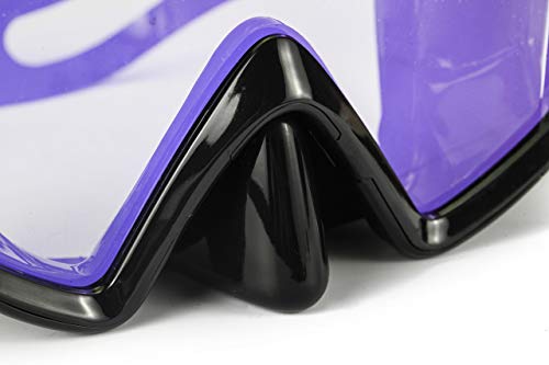 Aqua A Dive Sports Diving Mask Anti-Fog Swimming Snorkel Mask Suitable For Adults Scuba Dive Swim Snorkeling Goggles Masks (Black (Lens Blue) #TOP6