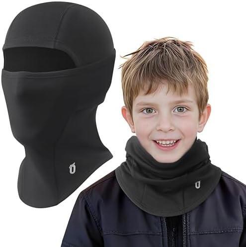 GEAR WEAR Kinder Sturmhaube Winter, Warm Weiches Fleece Winddicht Gesichtsmaske Unter Helm Fahrrad Skimaske für Jungen Mädchen