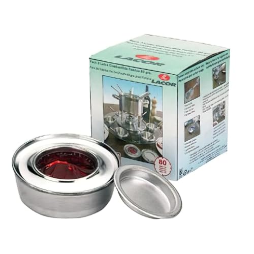 Lacor 71780 - Pack 3 latas Combustible Fondue 80 grs