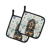 Caroline's Treasures Black and Tan Bloodhound...