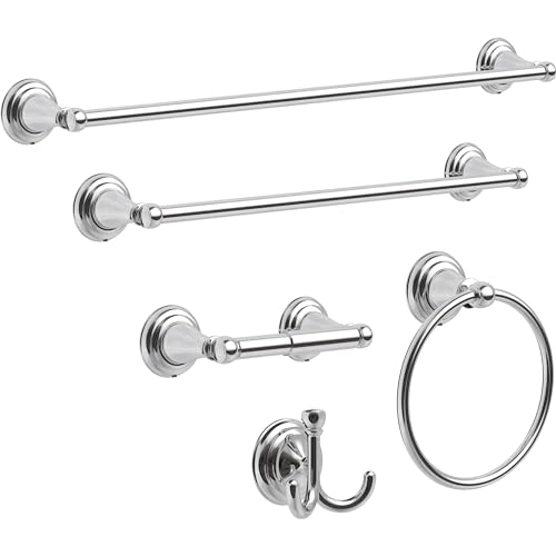 Delta faucet WIN46-PC1 Windemere -Towel Ring, Polished Chrome