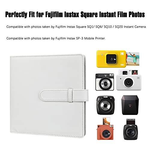 288 Pocket Photo Album for Fujifilm Instax Square SQ1/SQ6/SQ10/SQ20/SQ40 Instant Camera and Kodak Mini Shot 3 Film,Holds 3x3” Photos (White) - Image 2