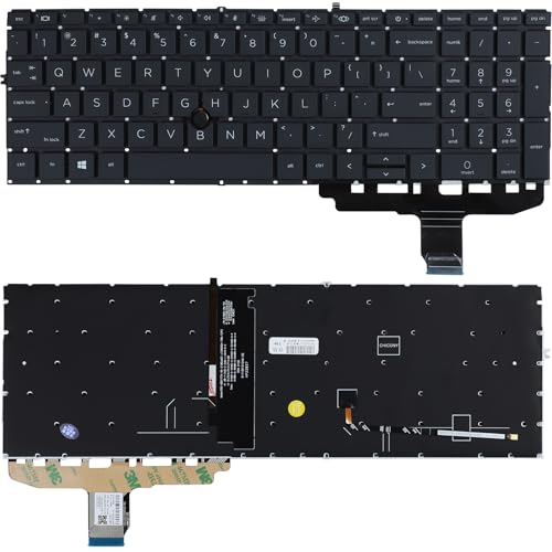 Replacement Keyboard with Backlit and Pointer for HP Elitebook 850 G7 850 G8 855 G7 855 G8 750 G7 750 G8 755 G7 755 G8, Zbook Firefly 15 G7 G8, ZBOOK Fury 15 G7 G8 HSN-I41C-5 US Layout