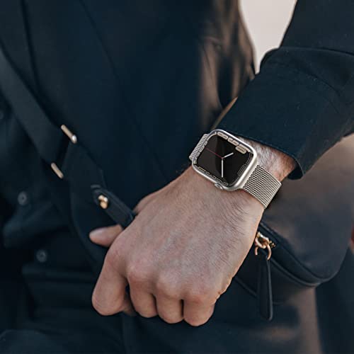 MARGE PLUS Compatible with Apple Watch Band 38mm 40mm 41mm 42mm 44mm 45mm 46mm 49mm Women Men, Stainless Steel Mesh Loop Magnetic Clasp Replacement for iWatch Series 11 10 9 8 7 6 5 4 SE3 SE2 Ultra 3