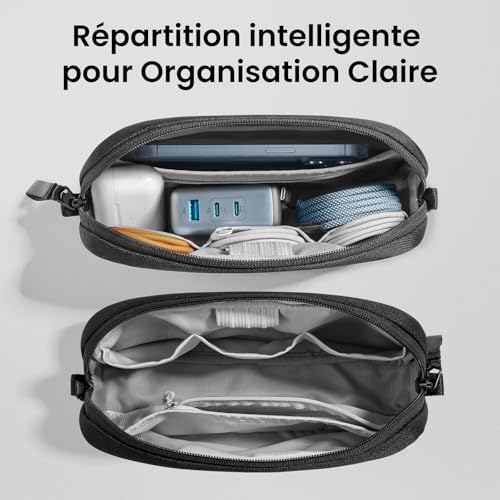 tomtoc Sac de Rangement Câble, Pochette Cable pour Accessoires, Tech Pouch – Image 2