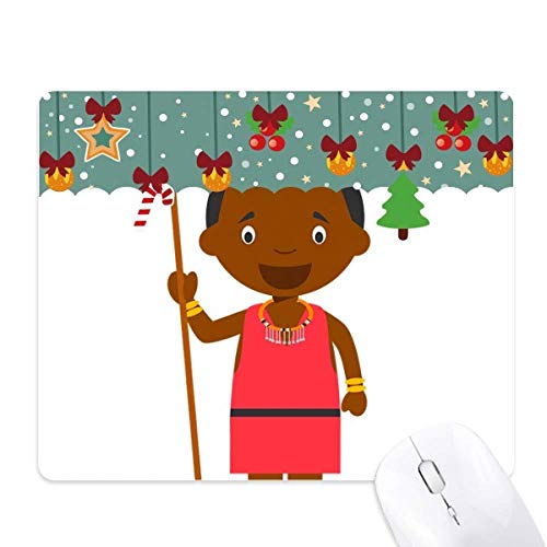 Tapis de souris noir Wild Kenya de bureau en caoutchouc pour le jeu et travail
