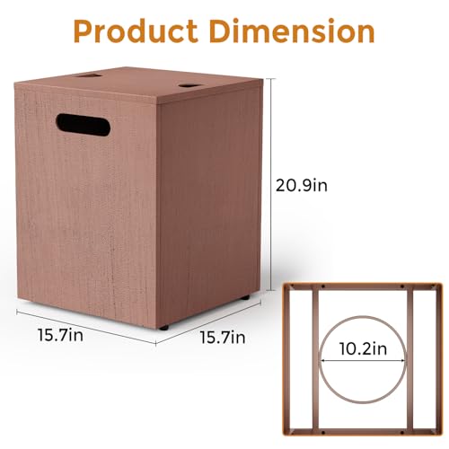 Jocoevol Propane Tank Cover Table 20 Lb Propane Tank Storage Box Holder Outdoor Gas Tank Cover Outside Hideaway Table For Gas Fire Pits by Jocoevol - Image 6