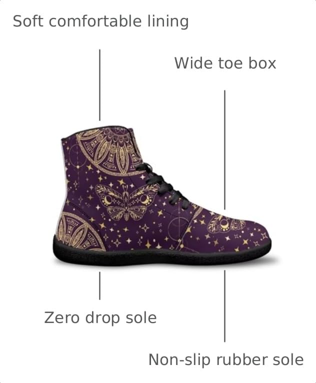 Image of Binienty Zero Drop Sole Barefoot Men's Women's PU Leather Flat Minimalist Barefoot Sneakers Athletic Shoes Waterproof