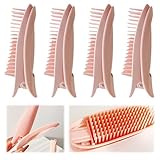 AuraFusion Juego de 4 Pinzas para el Cabello, Accesorios para Mujeres, Chicas y Adolescentes, Volumen para el Cabello y Estilo Diario, Rosa