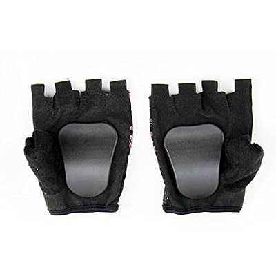 Flying Eagle Fingerless Skate Gloves - Comfortable Inline Skating Glove, Roller Skate Protective Gear Adult for Longboard Sport Glove, Fingerless Skateboard Gloves for Men & Women