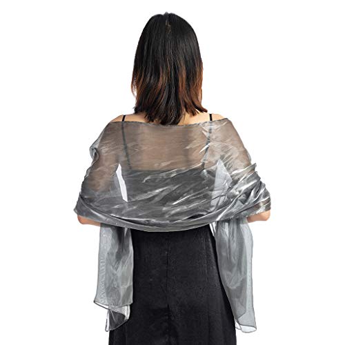 jieGorge Accesorio, Las mujeres vestido de noche de la boda chal color sólido de la fiesta chal bufanda de las mujeres envoltura, ropa zapatos y accesorios (T tamaño libre)