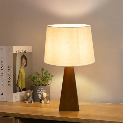 Image of Bamboo Table Lamp, Dimmable Bedside Lamp for Bedroom Decor