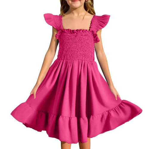 Vestidos para adolescentes y niñas, vestido formal de primavera y verano, hot pink, 13-14 años