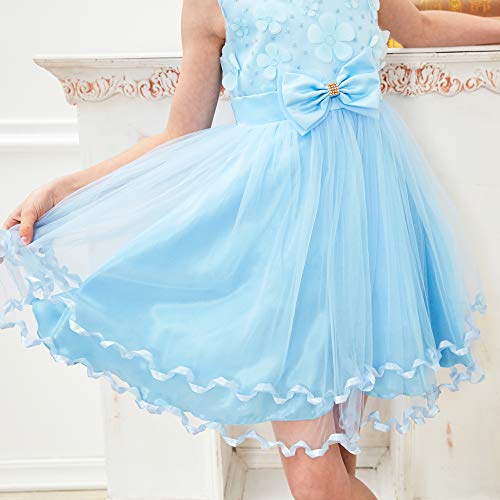 Image of Sunny Fashion Girls Dress Shinning Sequins Beige Tulle Layers Wedding Pageant