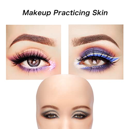 Makeup Mannequin Practice Face Board, Reusable Silicone Makeup Practice Face/Makeup Mannequin Face, Come With Makeup Brushes Set&Dual Head Eyebrow Pencils&Eyeliners&A Pair Of Eyelashes&A Makeup Bag #TOP3