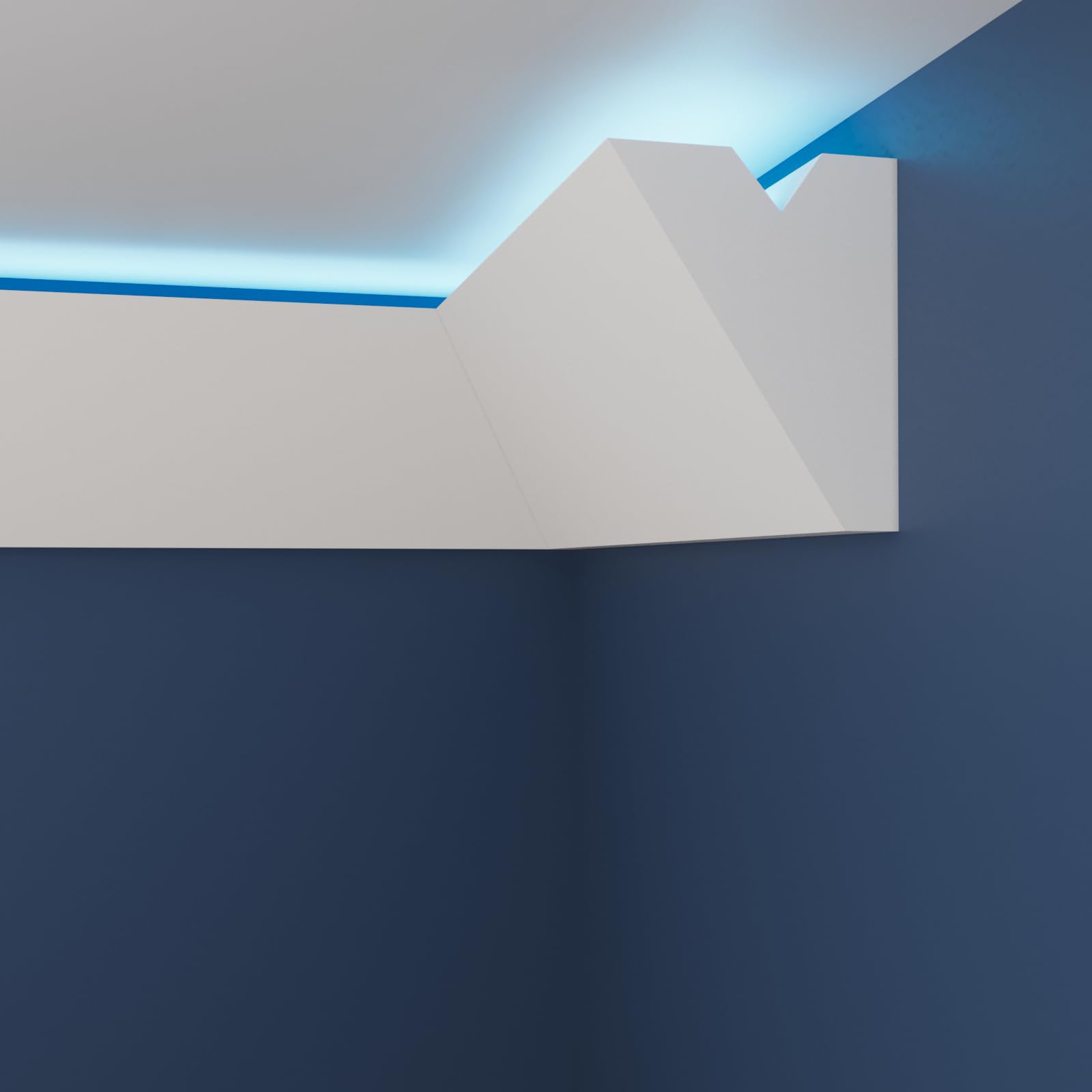 WOLDECOR Premium LED Coving Cornice – Lightweight XPS Ceiling Moulding Trim, Easy to Install Decorative Polystyrene Coving for Walls and Ceilings with LED Lighting (WLU29, 6 Meters)