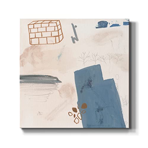 Renditions Gallery Modern Wooden Canvas Wall Art Paintings for Room Decor Rustic Little Escape Fantasy Wall Hanging Paintings for Office Kitchen Hotel Artwork Decorations - 16"X16" LT508