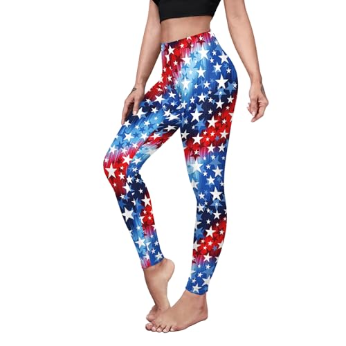 Leggings americanos de cintura alta y elásticos con estampado de rayas suaves