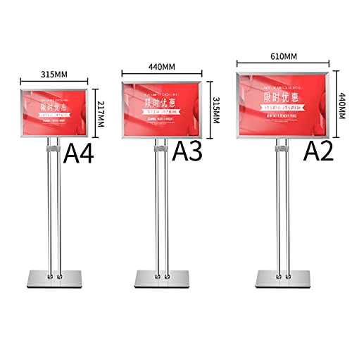 Support d'affiche A4 à angle réglable avec mât télescopique - 4