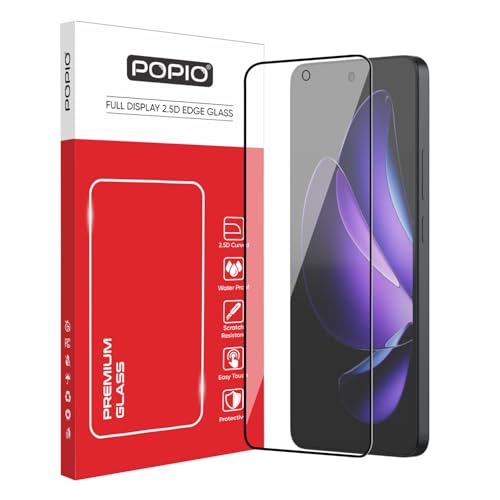 Image of POPIO Military-Grade Gorilla Tempered Glass for Oppo Reno 13 | 9H Hardness, Edge-to-Edge, Bubble-Free