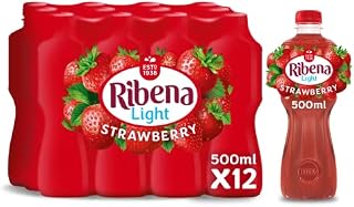 Ribena Blackcurrant Juice Drink 500ml - Multipack of 12 | Real Fruit | Rich In Vitamin C | No Artificial Colours or flavous | Fruity Refreshment | Ready To Drink | 100% Recycled Plastic Bottle