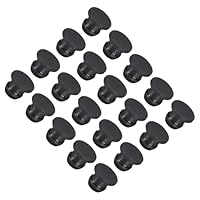 QUARKZMAN 20 Stück Gummistopfen 8mm Silikon-Lochstopfen Wasserdicht Verschlussstopfen Silikonstopfen Stopper Steckdichtstopfen Flach Abdeckkappen für Rohrleitungen Flaschen Labor, Schwarz