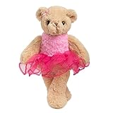 WENMOTDY Ballerina Teddy Bear Stuffed Animal Cute Plush Bear in Tutu Skirt Birthday Dance Recital Gifts for Girls Kids 21’’ Pink