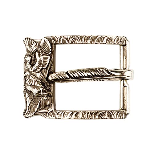 Duck Hunting german silver belt buckle, Handmade hunter trophy gift solid german silver belt buckle for 1.5 inch casual belt