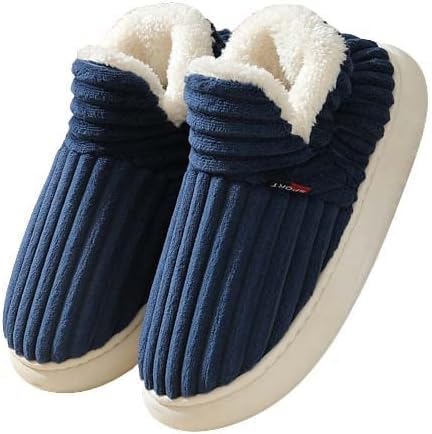 Caistre Women Men Ankle Bootie Slipper Plush Warm Indoor Outdoor Shoes Comfy Fleece Lined Memory Foam Slipper with Anti-Slip Sole