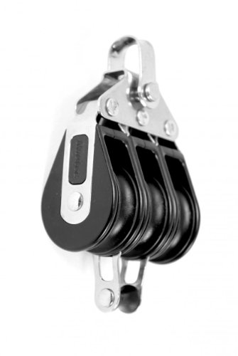 Nautos #92335-Classic line 39 MM -Triple Fixed with Becket - 39 mm sheave-Long Lasting Characteristics.Sailboat Block