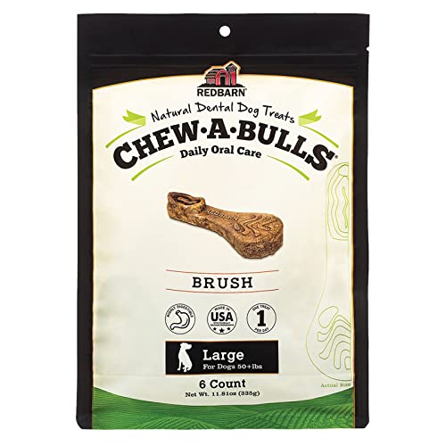 Redbarn Pet Products Chew-A-Bulls (Size: Large, Shape: Brush, 6-Count (Case of 10))