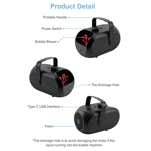 Mingzhe Máquina de Bolhas DC5 V Soprador de Bolhas Automático Fabricante de Bolhas Porta de Carregam