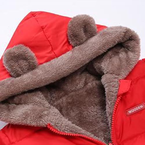 Bear Ears Fleece Coat for Toddler Boys Hooded Zipper Puffer Two Wear Jacket Little Boys Cute Long Sleeve Outwear4